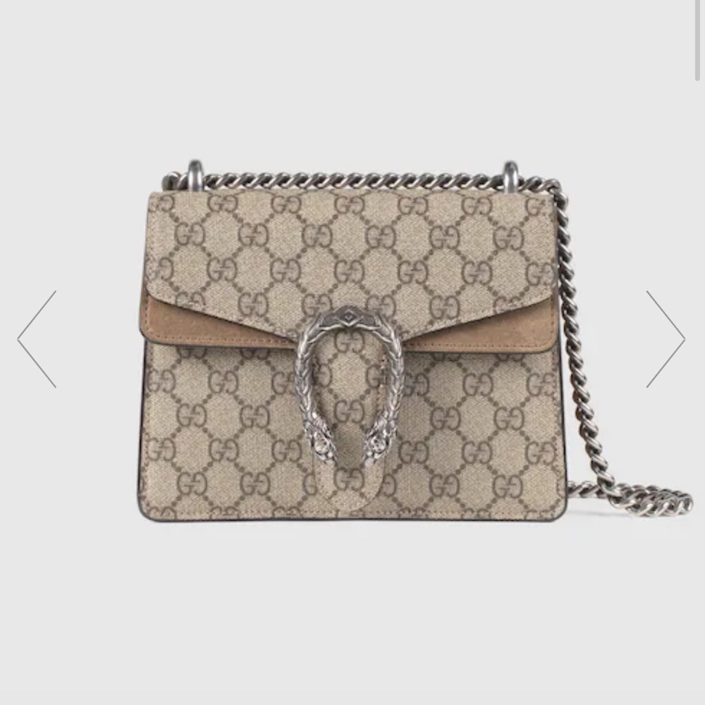 GUCCI Dionysus GG print with black detailing size small bag